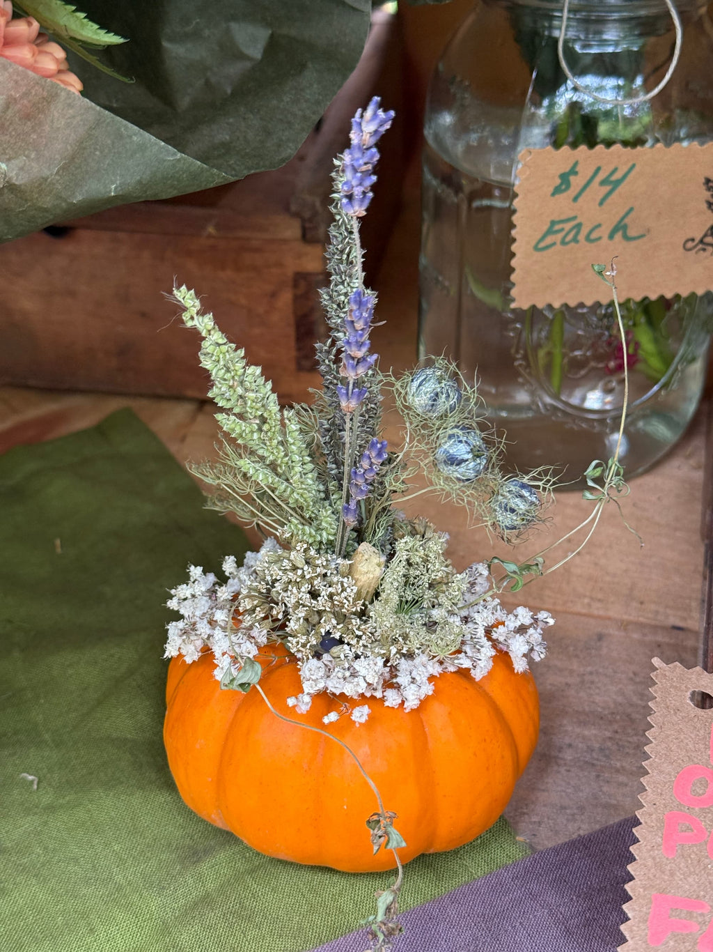Dried Floral Pumpkins