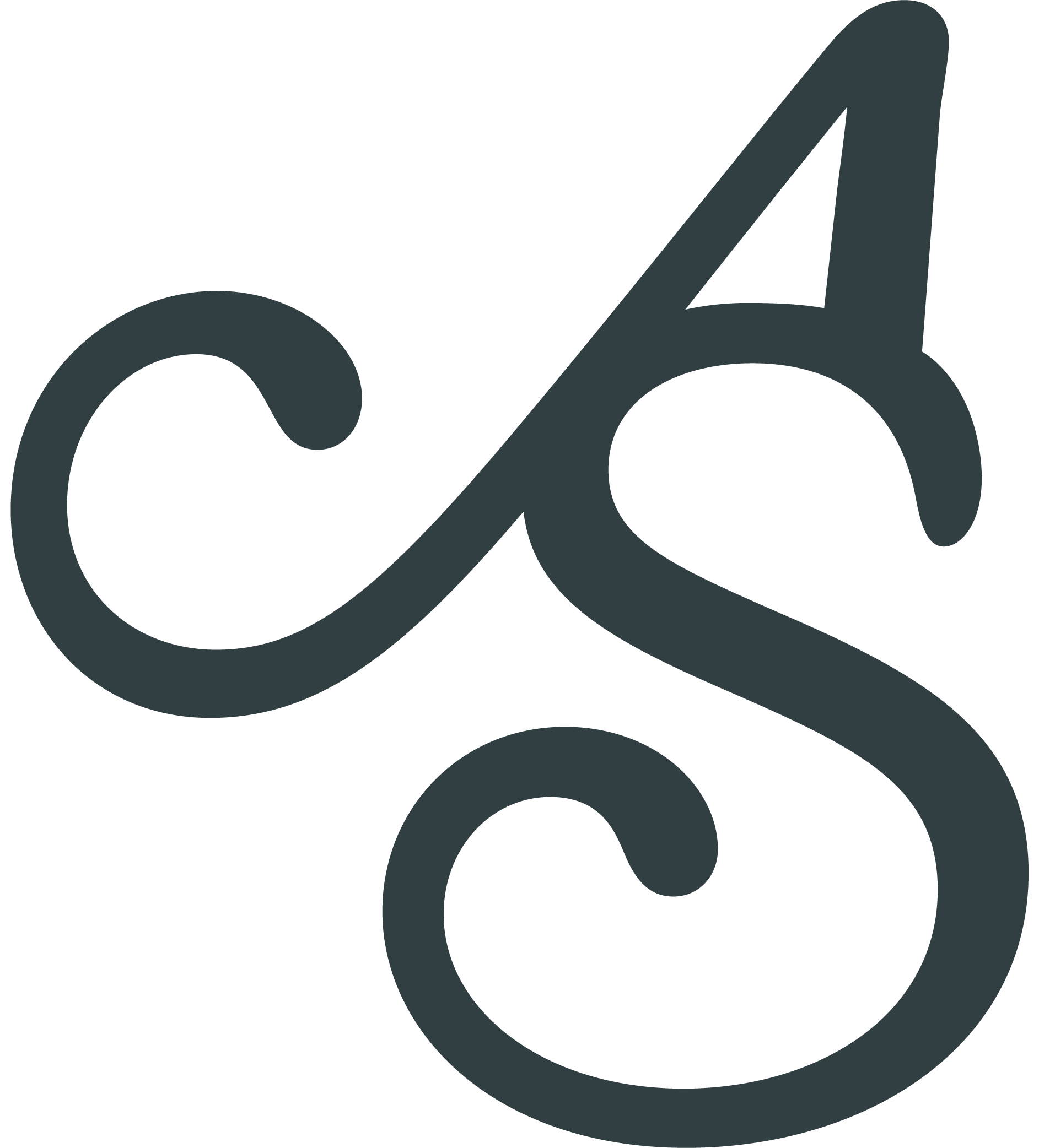 Decorative initials 'AS' in a stylized font